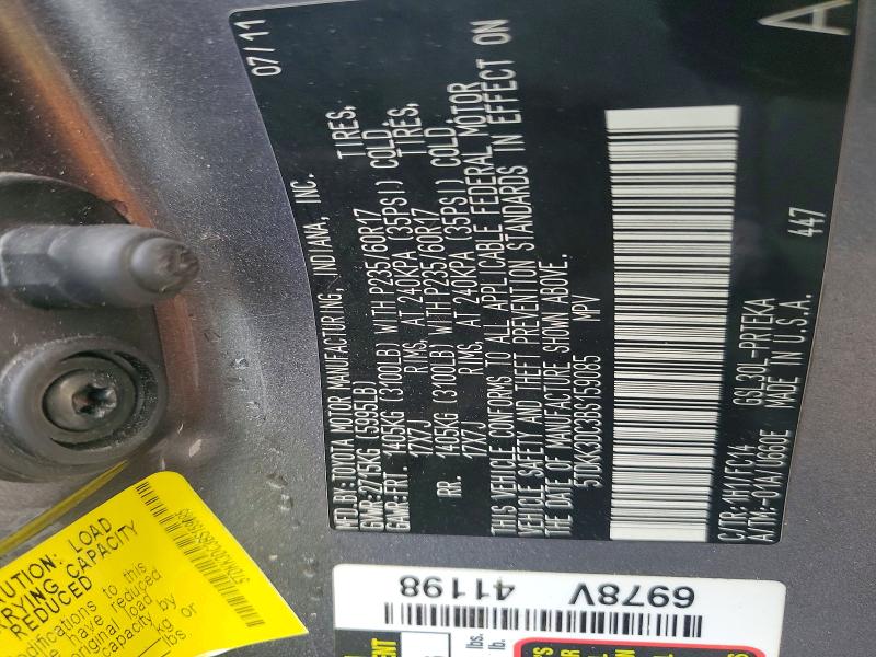 Продаж на аукціоні авто 2011 Toyota Sienna, vin: 5TDKK3DC3BS159085, номер лоту: 70176446