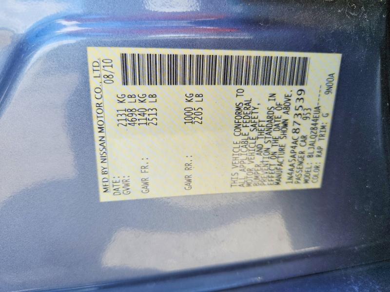 Aukcja sprzedaży 2010 Nissan Maxima, vin: 1N4AA5AP4AC873539, numer aukcji: 67517416