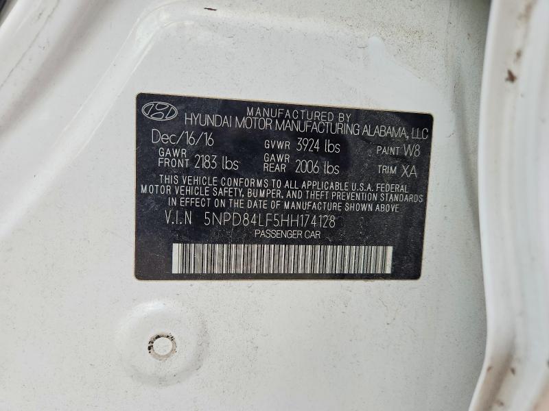 Auction sale of the 2017 Hyundai Elantra, vin: 5NPD84LF5HH174128, lot number: 67470236