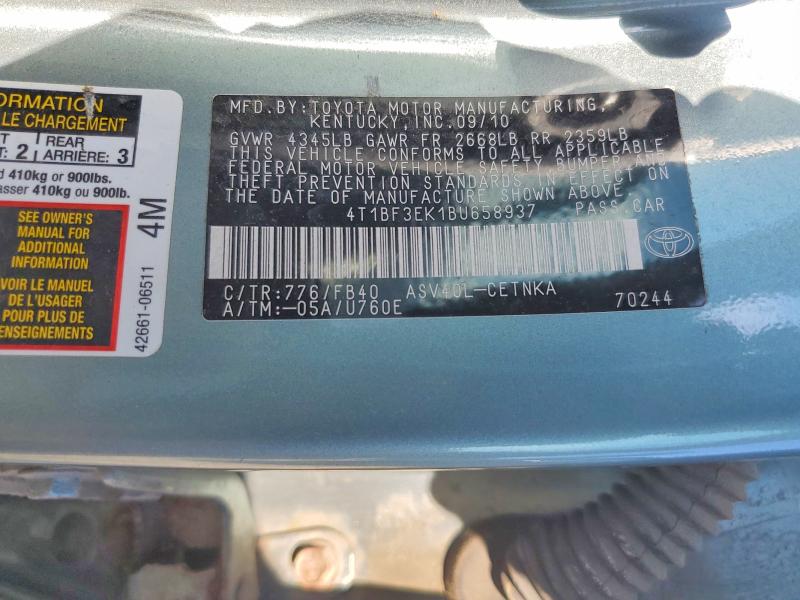 67332046 :رقم المزاد ، 4T1BF3EK1BU658937 vin ، 2011 Toyota Camry مزاد بيع