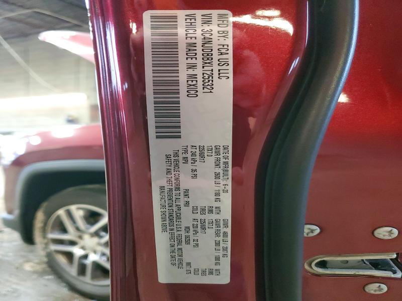 2020 Jeep Compass მანქანა იყიდება აუქციონზე, vin: 3C4NJDBBXLT255321, აუქციონის ნომერი: 68245626