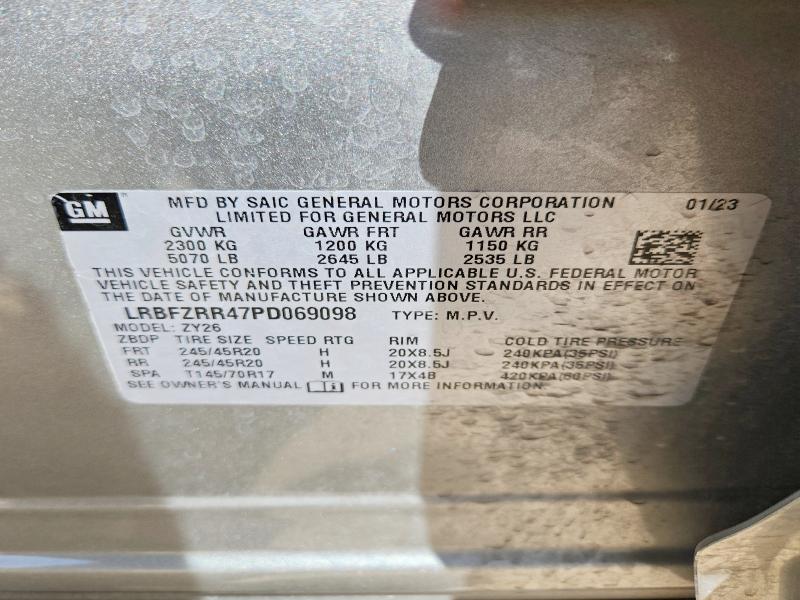 Продаж на аукціоні авто 2023 Buick Envision, vin: LRBFZRR47PD069098, номер лоту: 68963106