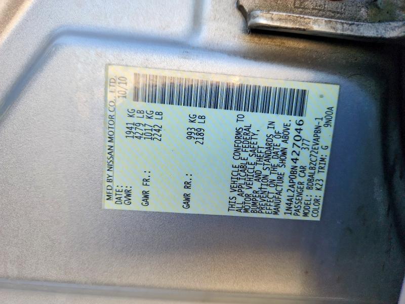 68630696 :رقم المزاد ، 1N4AL2AP0BN427046 vin ، 2011 Nissan Altima مزاد بيع