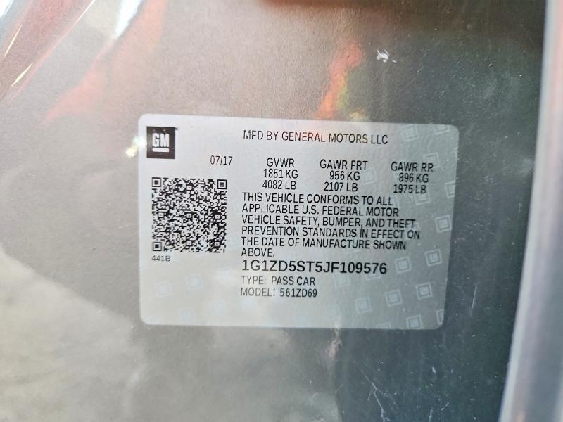 70627166 :رقم المزاد ، 1G1ZD5ST5JF109576 vin ، 2018 Chevrolet Malibu مزاد بيع