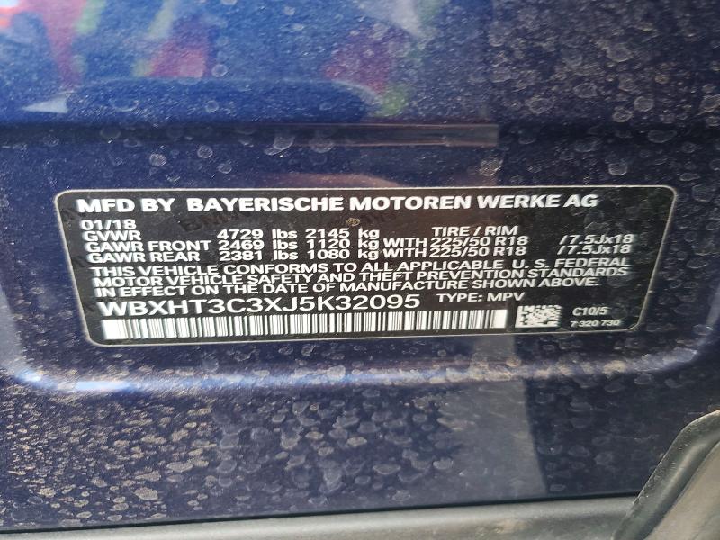68073786 :رقم المزاد ، WBXHT3C3XJ5K32095 vin ، 2018 Bmw X1 مزاد بيع