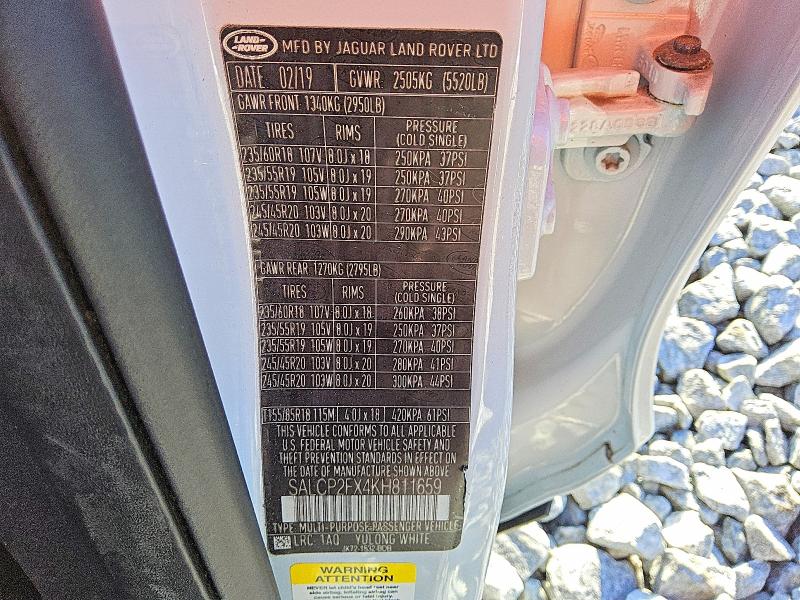 Продаж на аукціоні авто 2019 Land Rover Discovery Sport, vin: SALCP2FX4KH811659, номер лоту: 68434036