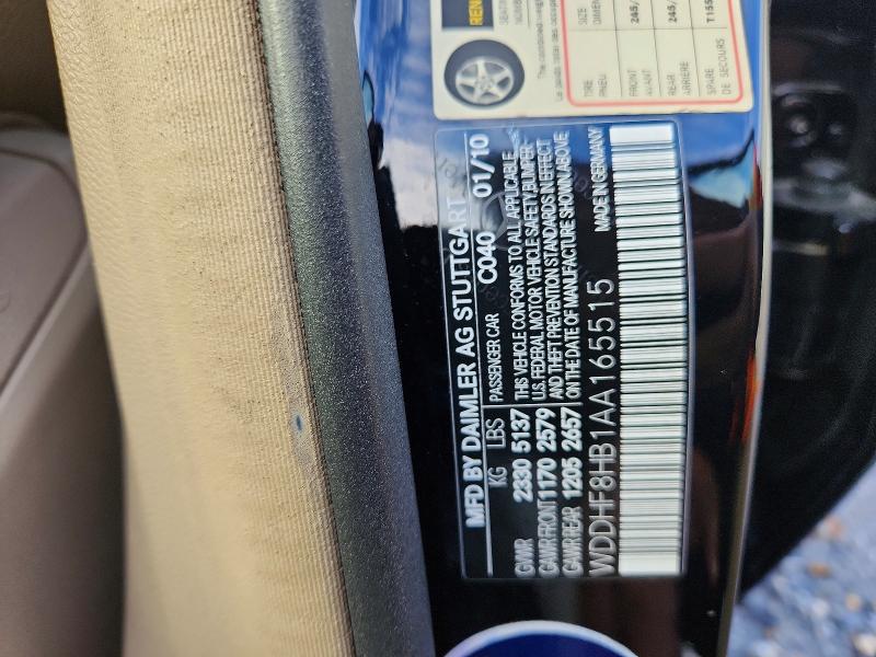 Aukcja sprzedaży 2010 Mercedes-benz E, vin: WDDHF8HB1AA165515, numer aukcji: 69927066