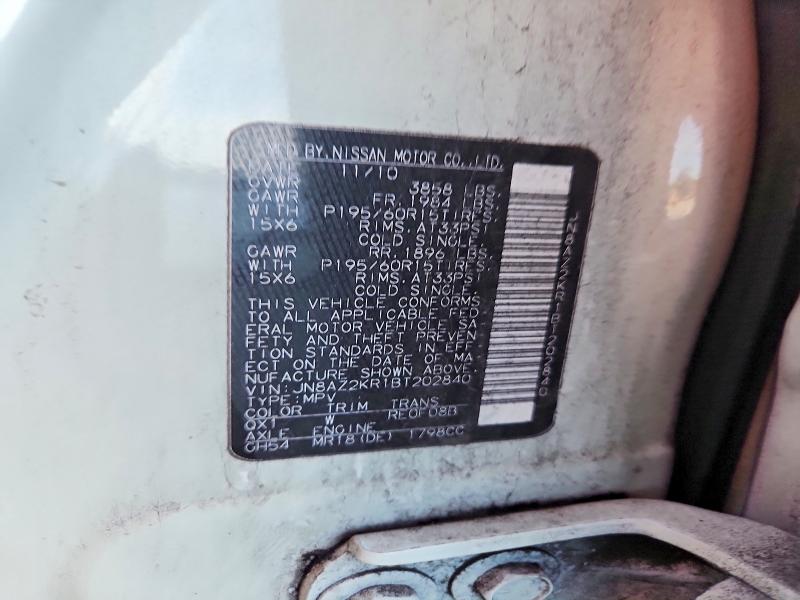 Aukcja sprzedaży 2011 Nissan Cube, vin: JN8AZ2KR1BT202840, numer aukcji: 69718736