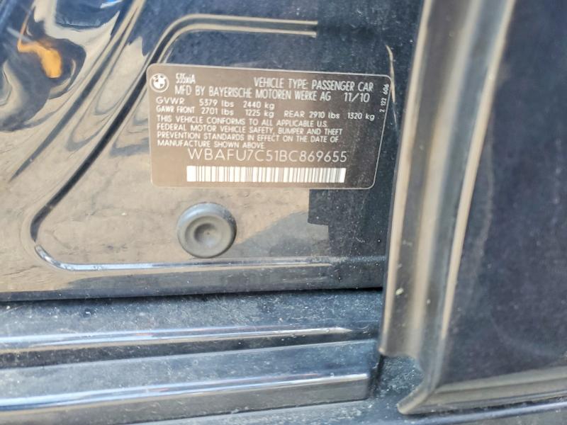 67541426 :رقم المزاد ، WBAFU7C51BC869655 vin ، 2011 Bmw 535 مزاد بيع