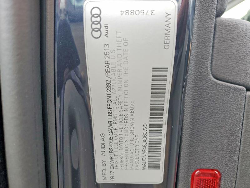 Aukcja sprzedaży 2018 Audi A4, vin: WAUDNAF48JA060720, numer aukcji: 67484996