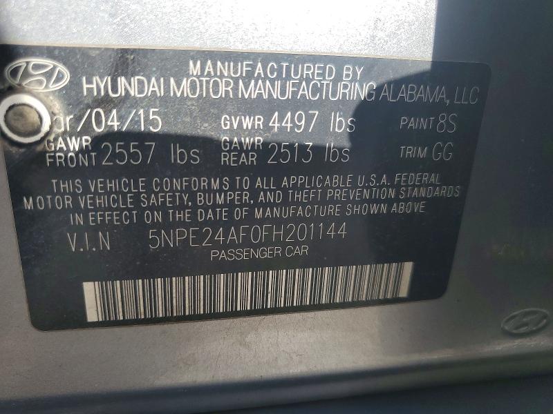 2015 Hyundai Sonata მანქანა იყიდება აუქციონზე, vin: 5NPE24AF0FH201144, აუქციონის ნომერი: 68894496
