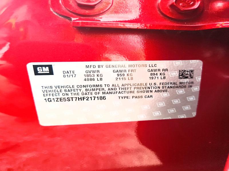 2017 Chevrolet Malibu მანქანა იყიდება აუქციონზე, vin: 1G1ZE5ST7HF217186, აუქციონის ნომერი: 70124556