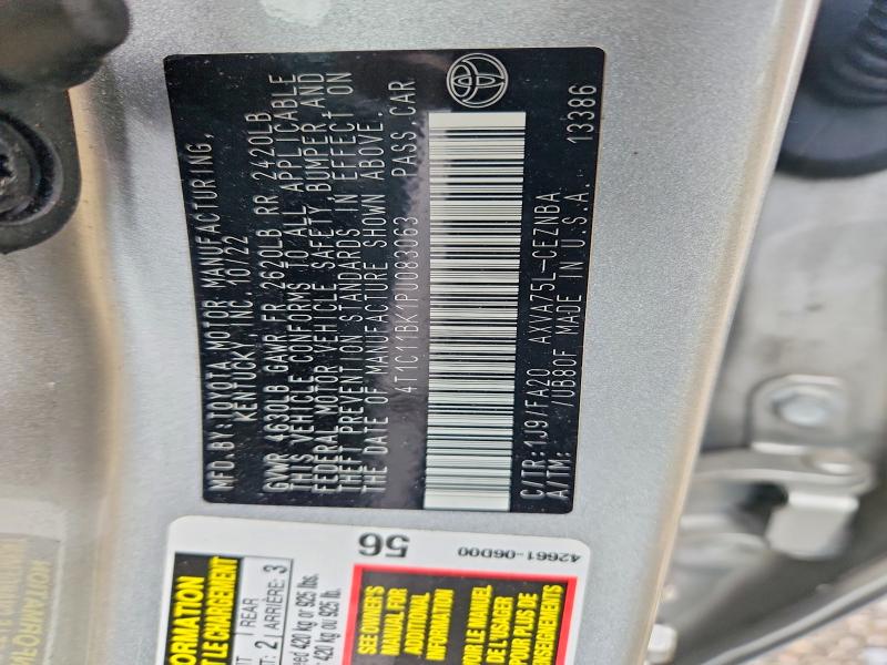 Продажа на аукционе авто 2023 Toyota Camry, vin: 4T1C11BK1PU083063, номер лота: 67548656