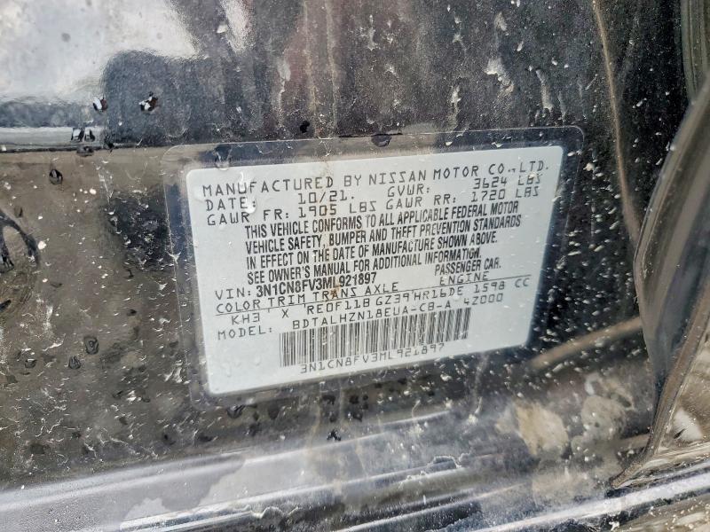 Продаж на аукціоні авто 2021 Nissan Versa, vin: 3N1CN8FV3ML921897, номер лоту: 66853546