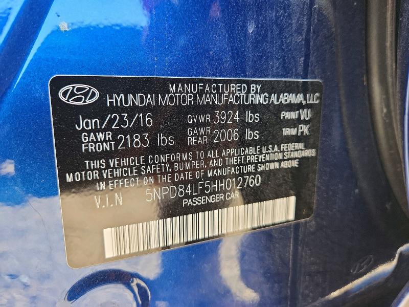 Aukcja sprzedaży 2017 Hyundai Elantra, vin: 5NPD84LF5HH012760, numer aukcji: 68372996