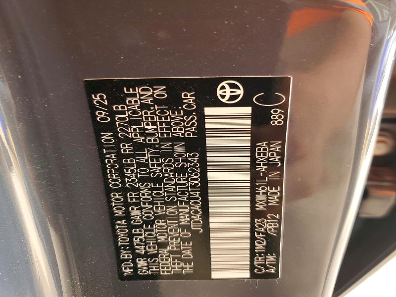 Продаж на аукціоні авто 2026 Toyota Prius Plug-in Hybrid, vin: JTDACACU4T3062343, номер лоту: 68971096