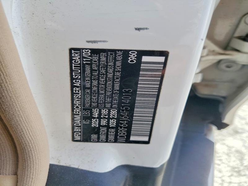 Продажа на аукционе авто 2004 Mercedes-benz C, vin: WDBRF64J64F514013, номер лота: 66801116