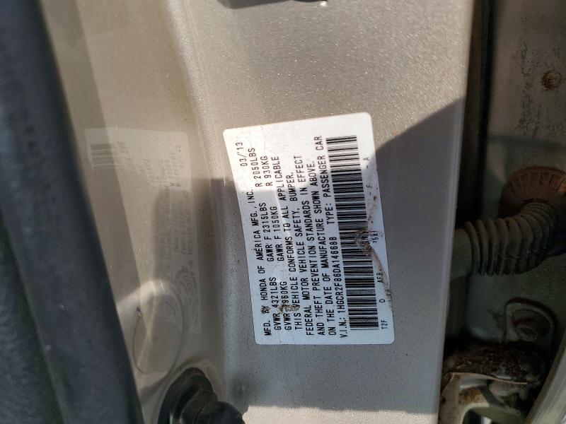 68754236 :رقم المزاد ، 1HGCR2F86DA146688 vin ، 2013 Honda Accord مزاد بيع