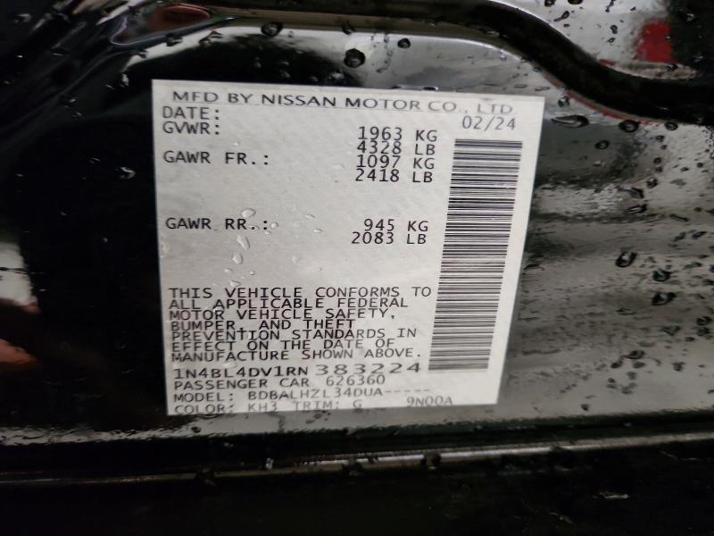 2024 Nissan Altima მანქანა იყიდება აუქციონზე, vin: 1N4BL4DV1RN383224, აუქციონის ნომერი: 69445576