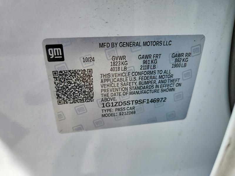 Aukcja sprzedaży 2025 Chevrolet Malibu, vin: 1G1ZD5ST9SF146972, numer aukcji: 68347536