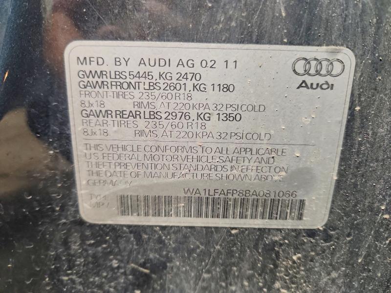 Aukcja sprzedaży 2011 Audi Q5, vin: WA1LFAFP8BA081066, numer aukcji: 69504786