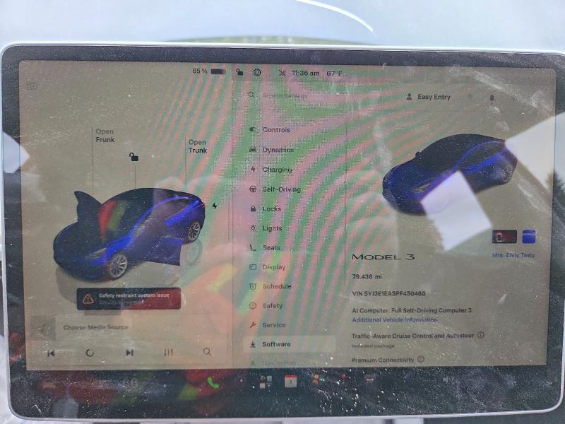 Продаж на аукціоні авто 2023 Tesla Model 3, vin: 5YJ3E1EA5PF450468, номер лоту: 67176166