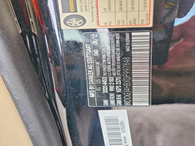 70880336 :رقم المزاد ، WDDGJ4HBXDF997848 vin ، 2013 Mercedes-benz C مزاد بيع