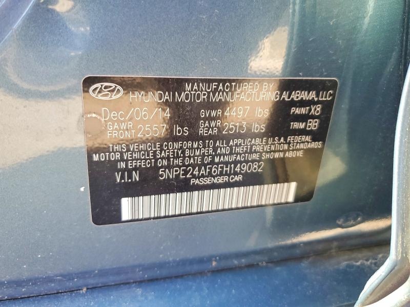 Auction sale of the 2015 Hyundai Sonata, vin: 5NPE24AF6FH149082, lot number: 68033616