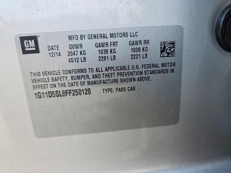 Продаж на аукціоні авто 2015 Chevrolet Malibu, vin: 1G11D5SL8FF250128, номер лоту: 68060636