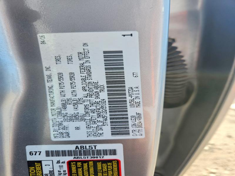 67443546 :رقم المزاد ، 5TFAW5F12GX551824 vin ، 2016 Toyota Tundra مزاد بيع