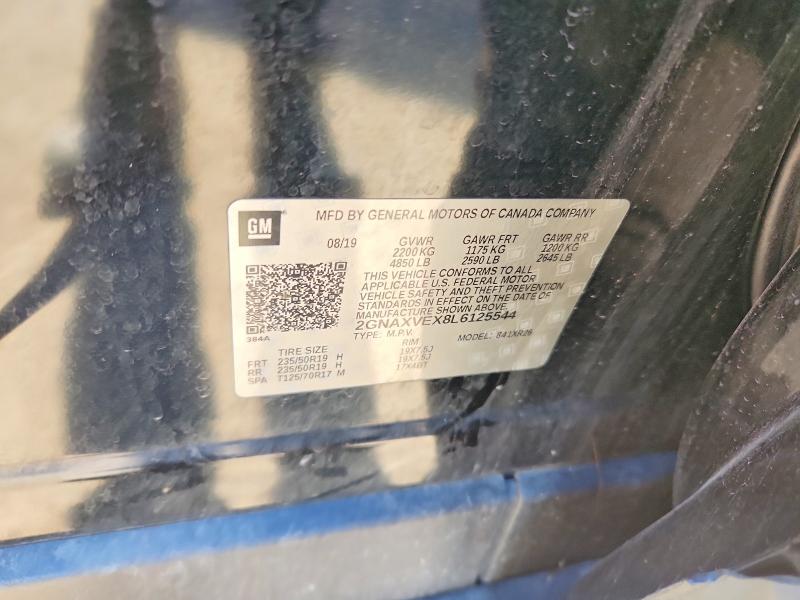 Продаж на аукціоні авто 2020 Chevrolet Equinox, vin: 2GNAXVEX8L6125544, номер лоту: 70729146