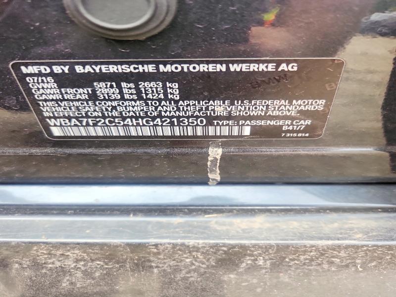 Продажа на аукционе авто 2017 Bmw 750, vin: WBA7F2C54HG421350, номер лота: 70608396