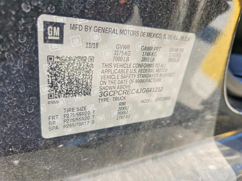 2018 Chevrolet Silverado მანქანა იყიდება აუქციონზე, vin: 3GCPCREC4JG641212, აუქციონის ნომერი: 69820286