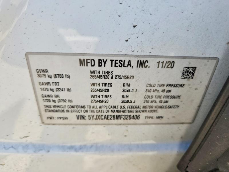 Aukcja sprzedaży 2021 Tesla Model X, vin: 5YJXCAE28MF320406, numer aukcji: 67543476