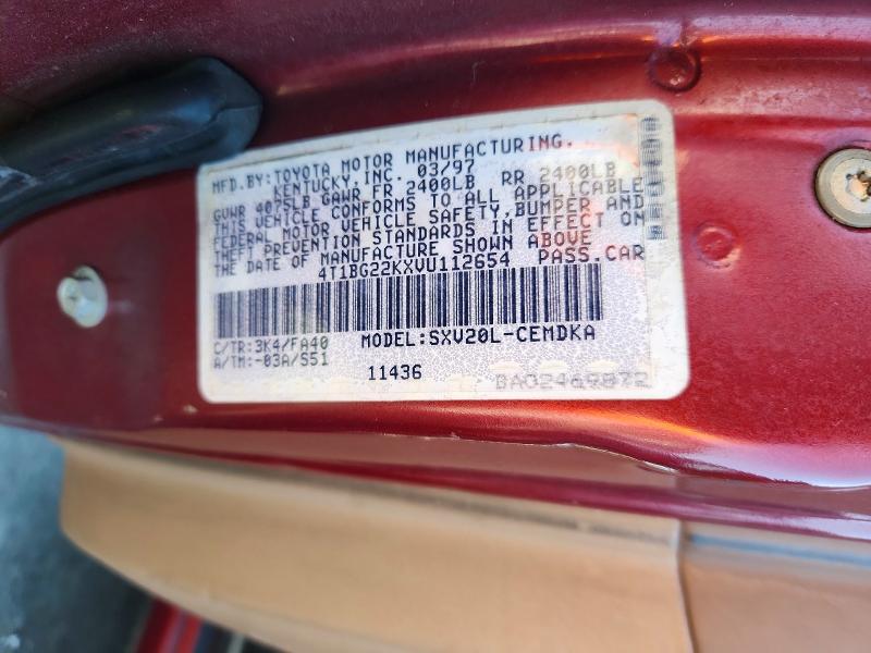 Aukcja sprzedaży 1997 Toyota Camry, vin: 4T1BG22KXVU112654, numer aukcji: 67221726