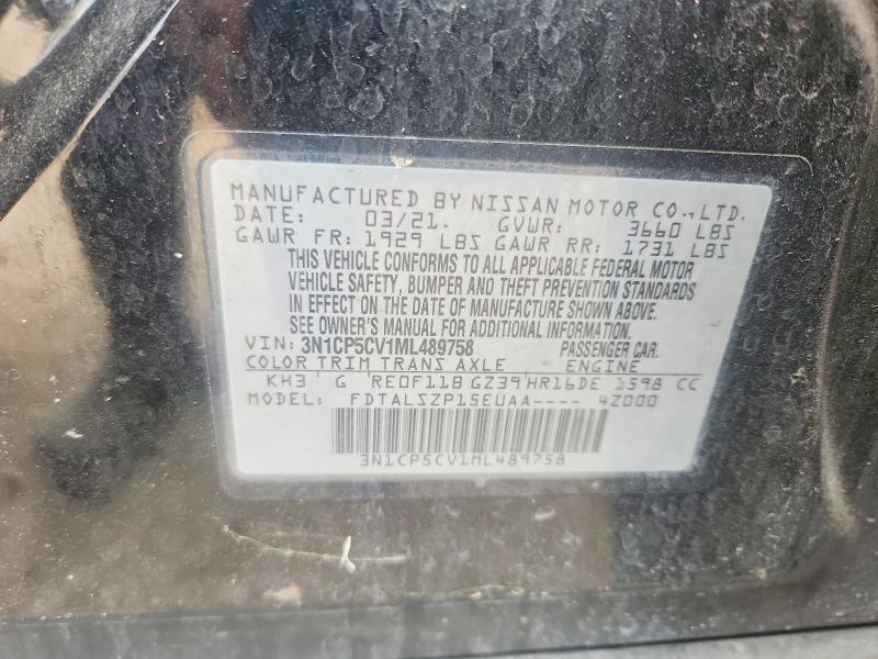 67410176 :رقم المزاد ، 3N1CP5CV1ML489758 vin ، 2021 Nissan Kicks مزاد بيع
