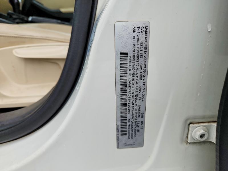 Продаж на аукціоні авто 2011 Volkswagen Jetta, vin: 3VWDX7AJ5BM119494, номер лоту: 67992116