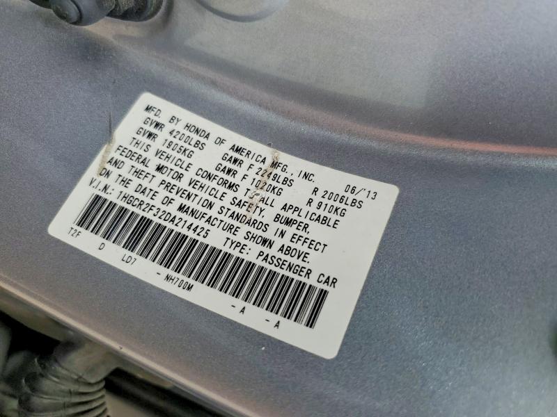 67264286 :رقم المزاد ، 1HGCR2F32DA214425 vin ، 2013 Honda Accord مزاد بيع