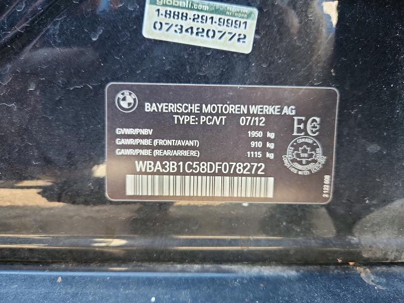 Aukcja sprzedaży 2013 Bmw 320, vin: WBA3B1C58DF078272, numer aukcji: 68186696