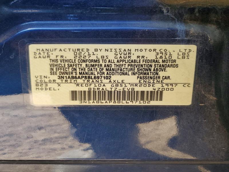 Продажа на аукционе авто 2011 Nissan Sentra, vin: 3N1AB6AP8BL697102, номер лота: 70379736