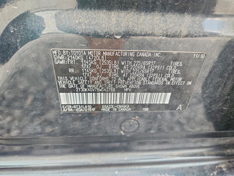 68212746 :رقم المزاد ، 2T3DK4DV7BW042768 vin ، 2011 Toyota Rav4 مزاد بيع