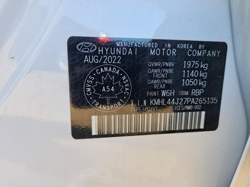 Aukcja sprzedaży 2023 Hyundai Sonata, vin: KMHL44J27PA265135, numer aukcji: 69043386