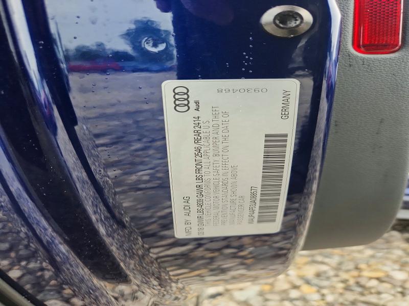 Aukcja sprzedaży 2018 Audi S5, vin: WAUP4AF53JA088577, numer aukcji: 68252906