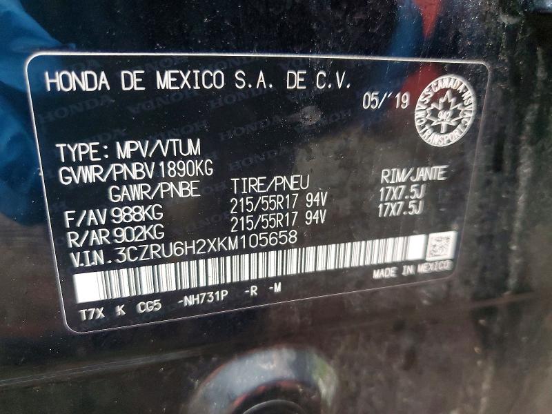Aukcja sprzedaży 2019 Honda Hr-v, vin: 3CZRU6H2XKM105658, numer aukcji: 67706506