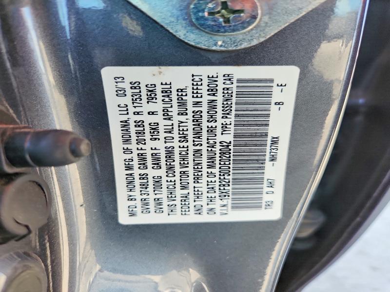 Aukcja sprzedaży 2013 Honda Civic, vin: 19XFB2F50DE028042, numer aukcji: 68559816