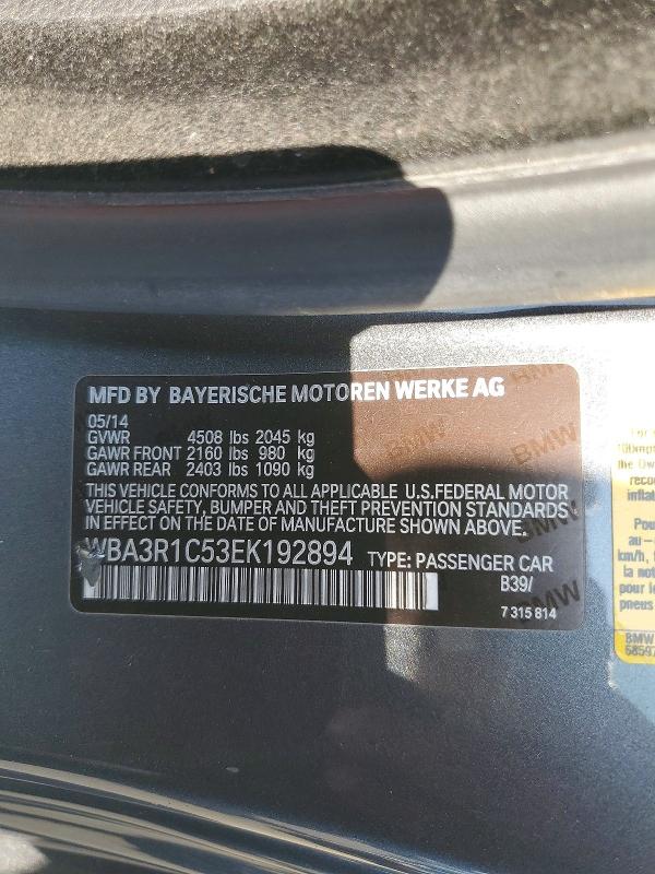 Aukcja sprzedaży 2014 Bmw 435, vin: WBA3R1C53EK192894, numer aukcji: 68280906