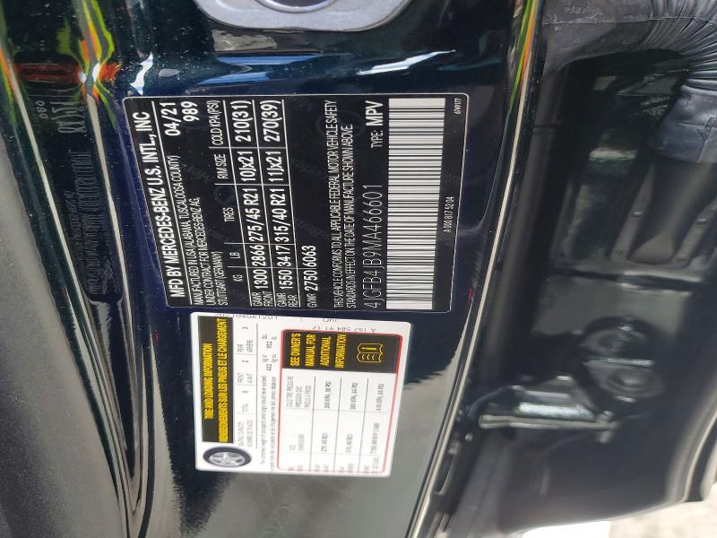 2021 Mercedes-benz Gle მანქანა იყიდება აუქციონზე, vin: 4JGFB4JB9MA466601, აუქციონის ნომერი: 68391076