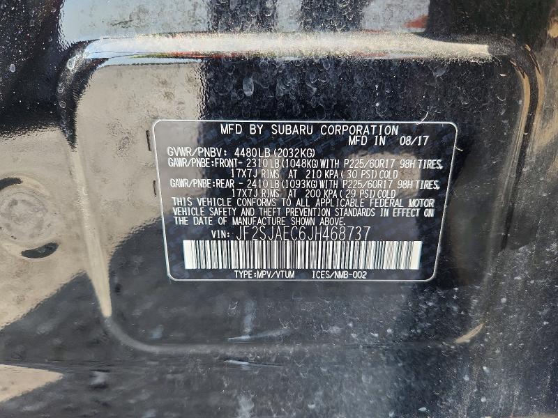 68670556 :رقم المزاد ، JF2SJAEC6JH468737 vin ، 2018 Subaru Forester مزاد بيع