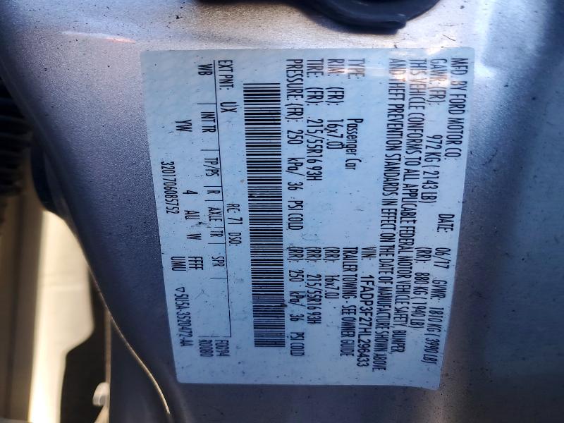 70621146 :رقم المزاد ، 1FADP3F27HL296433 vin ، 2017 Ford Focus مزاد بيع