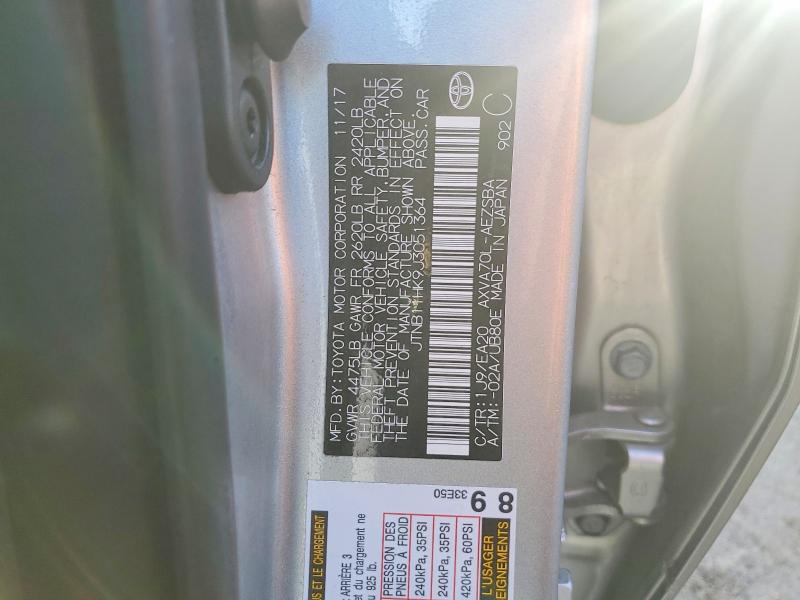 Продаж на аукціоні авто 2018 Toyota Camry, vin: JTNB11HK9J3051364, номер лоту: 70953366